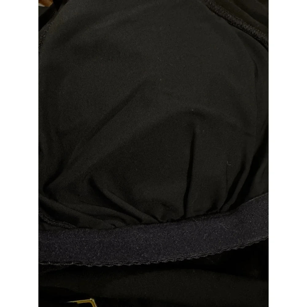 Beyond Control Womens Sz 8 Black Blouson Swim Romper Tummy Control Swimsuit